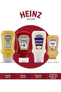 Heinz Burger Sos Paketi (hardal 445 Gr + Ketçap 460 Gr + Mayonez 400 Gr + Amerikan Burger Sos 230 Gr