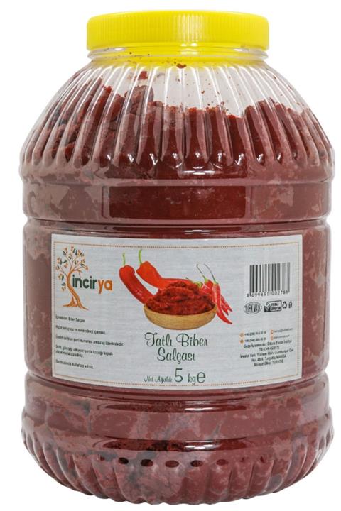 İNCİRYA Güneş Kurutma Tatlı Biber Salçası 5 Kg