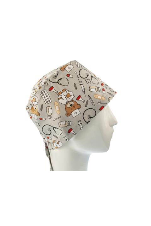 Okanmed Doktor Hemşire Cerrahi Bone Aşçı Hastane Bonesi Bandana M007