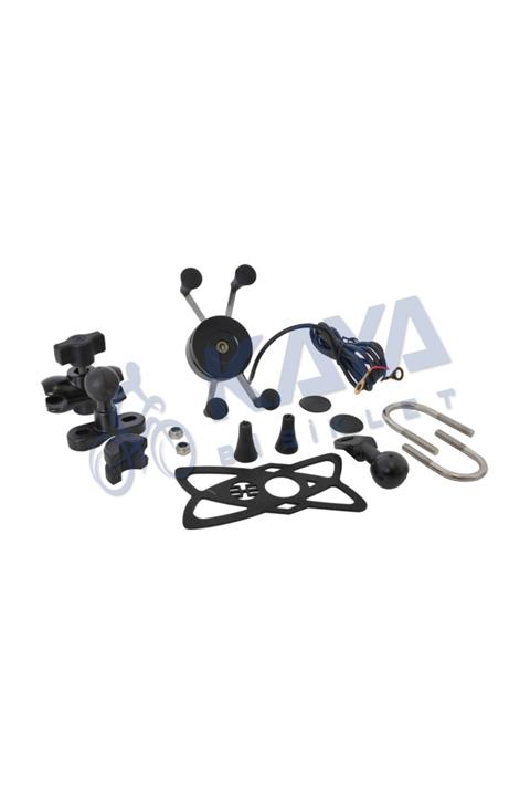 Arzu / Monero Motosiklet Telefon Tutucu | Hızlı Şarj Özellikli | Usb Çıkış