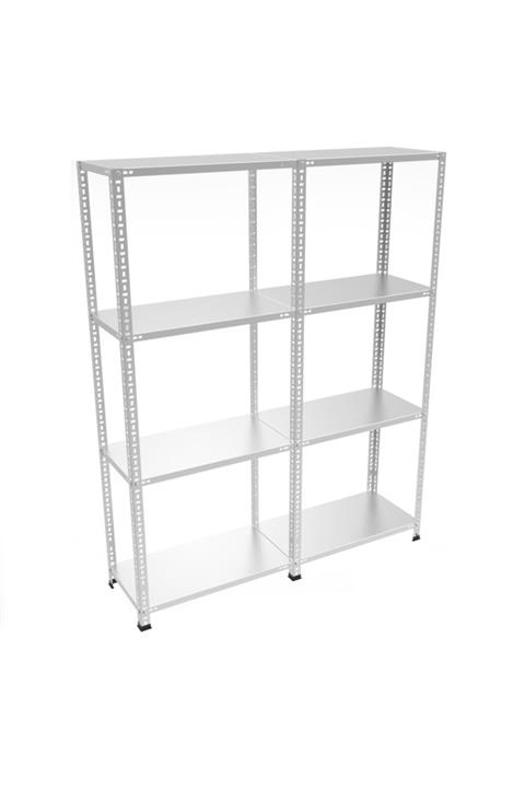 RafBurada 4 Katlı Duble Galvaniz Çelik Raf.depo,arşiv,dosya Rafı. 0.70 Mm-31x60-200cm
