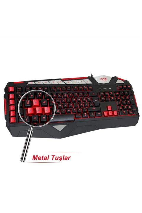 Inca Lapetos Ikg-447 Silent Software Gamıng Keyboard (Sessiz Tuş / Makrolu)
