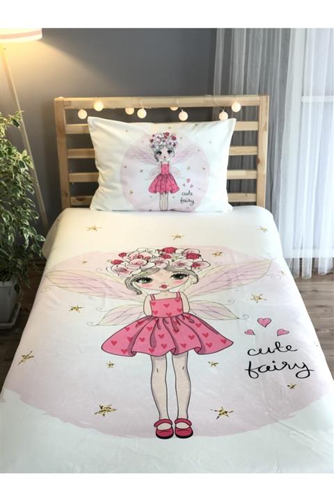 Evmila Dijital Baskı Prenses Örtü Yastık Seti 1944