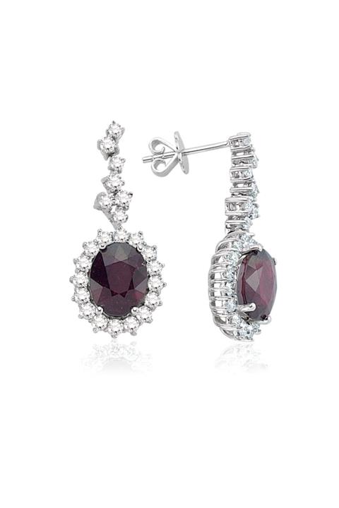 Emel Pırlanta 6.77 Ct. Pırlanta Yakut Küpe