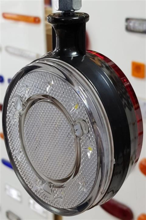 Sedef Ayna Altı Küpe Lamba Içi Dolu 12-24 Volt Kırmızı - Beyaz 2 Adet