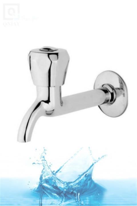 QNİAY Klasik Musluk Uzun Başlık Sıcak Su Topbaş Topaç Koç Başlık Duvardan Tek Giriş