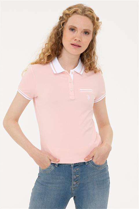 U.S. Polo Assn. Pembe Kadın T-Shirt