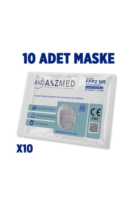 A&Z Med N95 Maske Telli Ve Tek Tek Paketli 10 Adet