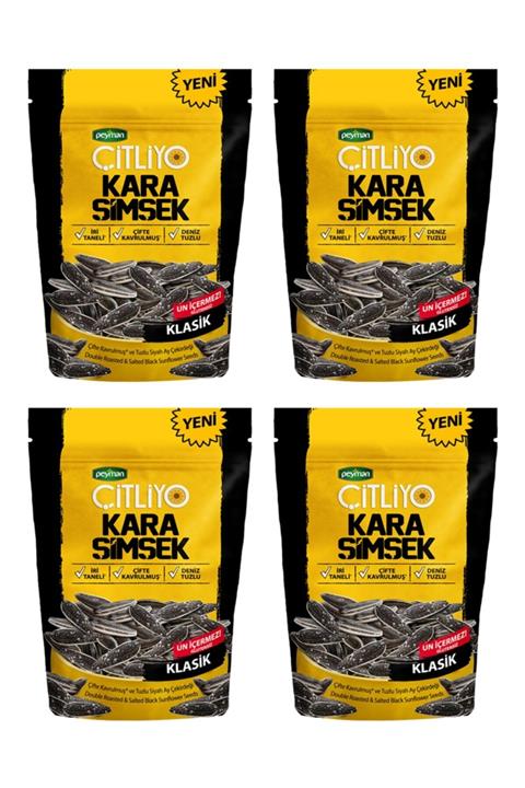 Peyman Çitliyo Kara Şimşek Klasik Tuzlu Çekirdek 180 Gr X 4 Adet