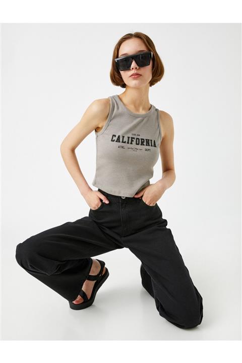 Koton Fitilli Büstiyer Yazili Baskili