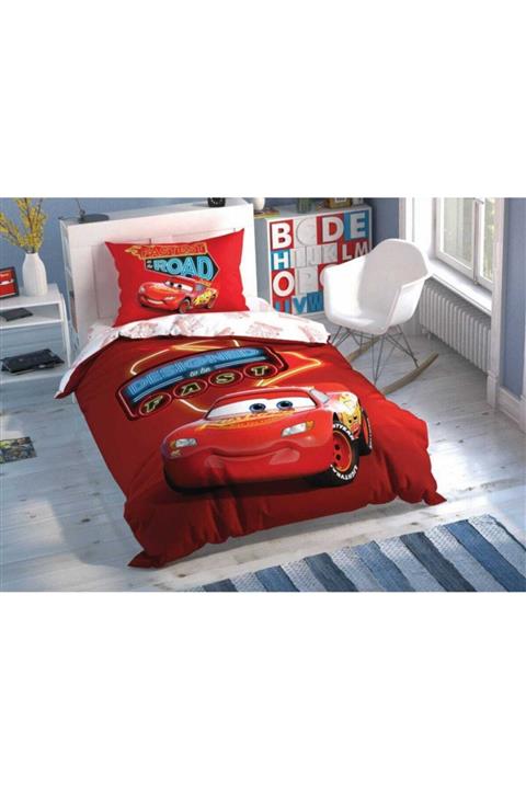 Taç Lisanlı Nevresim Takımı Cars (Şimşek Mcqueen)