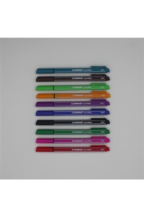 Stabilo Pointmax Keçeli Kalem 0.8mm Karışık Renk 10adet