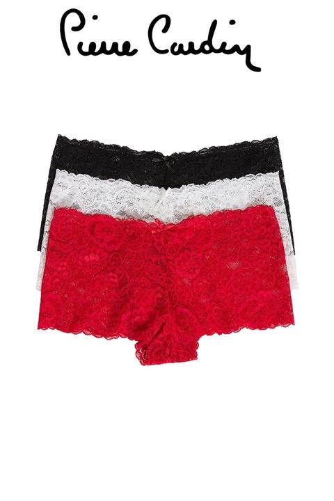 Pierre Cardin Kadın Karışık 2132 Dantelli 3lü Paket Short Külot