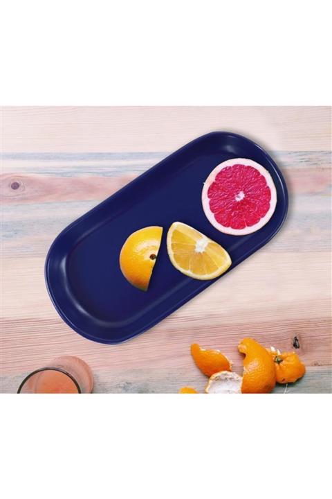 Keramika Noyan 26 Cm Kayık Tabak Mat Kobalt