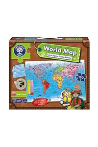 ORCHARD Toys World Map Puzzle ve Poster 5-10 Yaş Dünya Haritası Puzzle 280