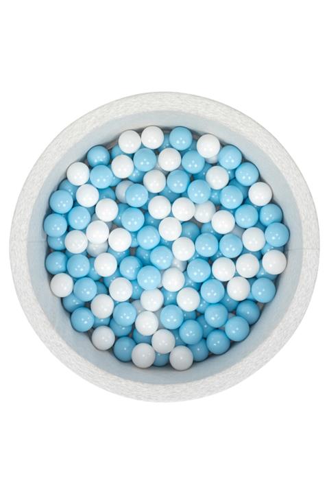 Wellgro Bubble Pops Açık Gri Sünger Top Havuzu / Mavi, Mavi, Beyaz Toplu