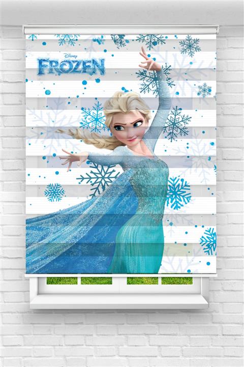 Perdecizade Elsa Desenli Çocuk Odası Zebra Perde