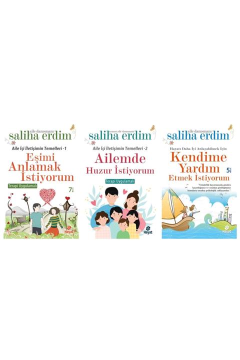Hayat Yayınları Ailemde Huzur Istiyorum Kendime Yardım Etmek Istiyorum Eşimi Anlamak Istiyorum Saliha Erdim 3 Kitap
