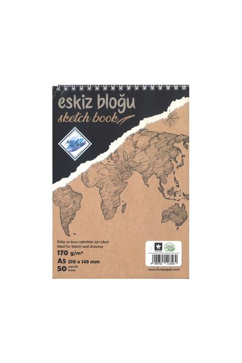 art liva 170 gr Eskiz Ve Çizim Defteri A5