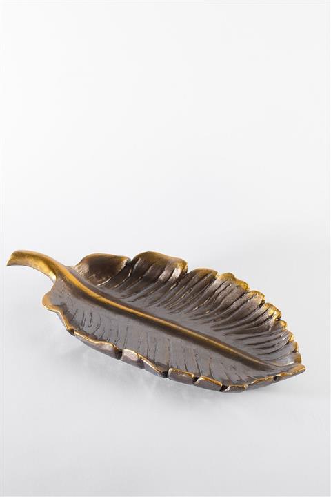 Dedo Decoration objects Dekoratif Yaprak Tabak Altın Yaldız Boyalı