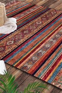 EVİMOD Antik 03 Geleneksel Kilim Desenli Vintage Yıkanabilir Kaymaz Taban Dekoratif Halı Kilim