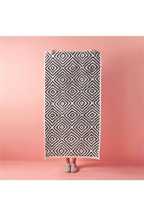 Bella Maison Mozaik Çift Taraflı Kilim Siyah (80x300 Cm)