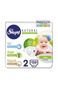 Sleepy Natural Bebek Bezi 2 Numara Mini 126 Adet (3-6 Kg)