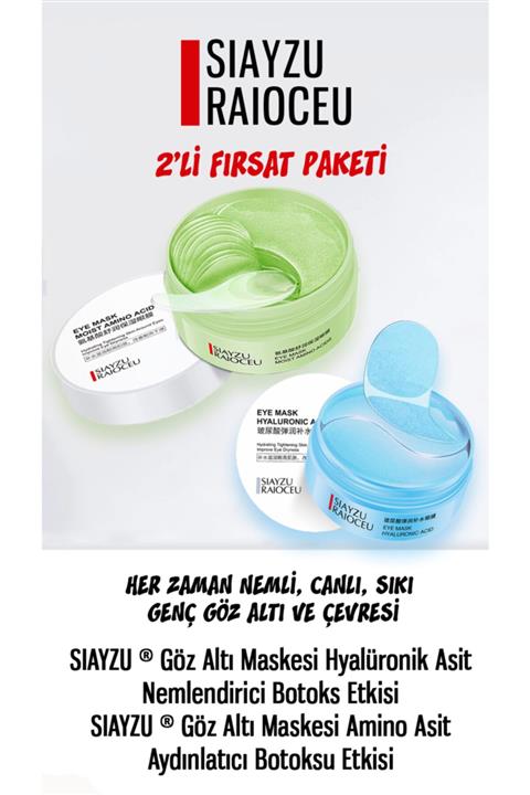 SIAYZU ® 2li Göz Maskesi Seti