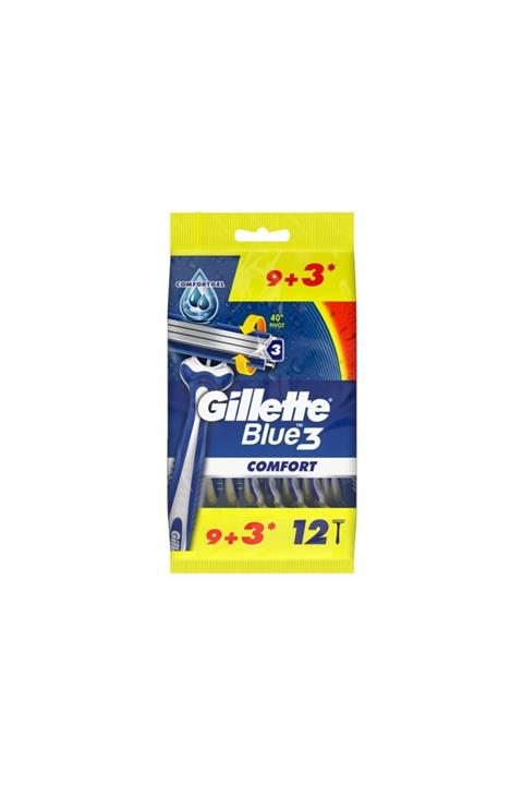 Gillette Blue3 Comfort Kullan At Tıraş Bıçağı 9+3 12'li