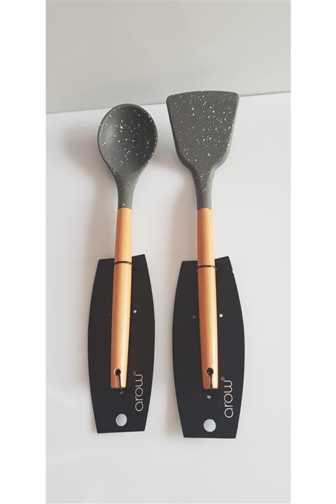 AROW Bambu Saplı Silikon Spatula Ve Kaşık