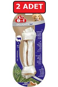 8in1 Delights 2 Adet 8 In 1 Büyük Irk Köpekler Için Biftekli Burgu Kemik 85gr