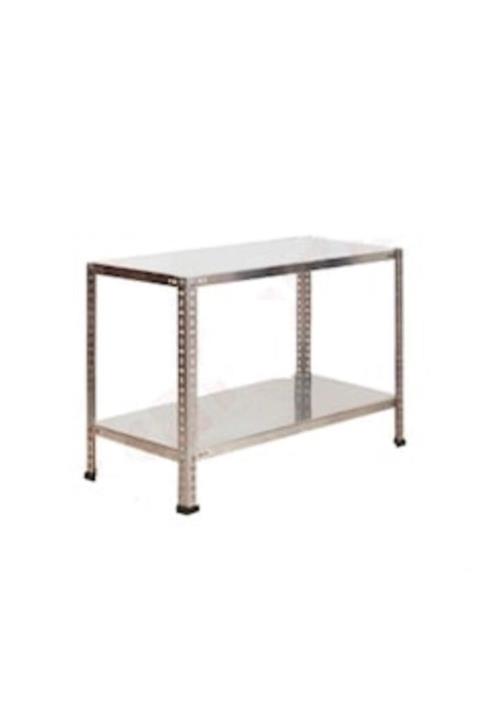 Herrafburada Galvanizraf 2 Katlı Galvaniz Çelik Raf Arşiv Rafı Depo Rafı Kiler Rafı 31x75x100