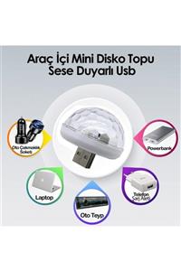 MeyZone Sese Duyarlı Araç Içi Sese Duyarlı Led Usb Lamba Disko Işıkları Disco Topu