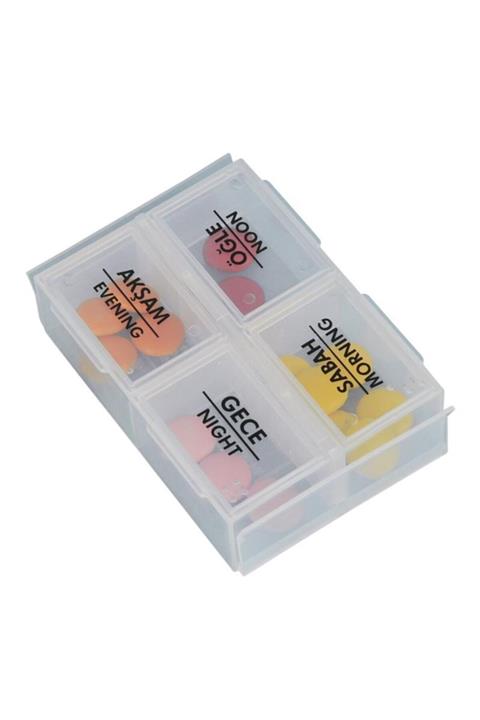 rennway 4 Öğün Günlük Hap İlaç Saklama Taşıma Kutusu