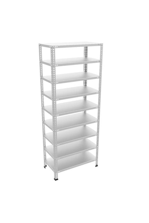 RafBurada 9 Katlı Galvaniz Çelik Raf 0.70 Mm-31x60-300cm