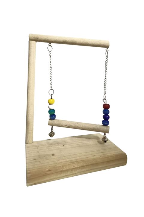 SevdePet Ahşap Kuş Salıncak Tünekli