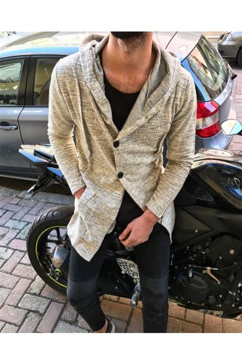 MARKA KRALI Erkek Gri Hot Boom Kolları Fermuarlı Panco Hırka