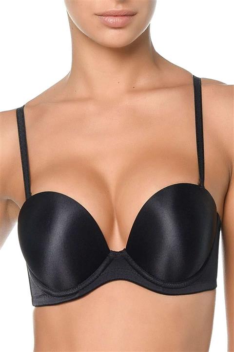 Orkide Kadın Siyah Full Push-up 2 Beden Büyüten Sütyen Cindy