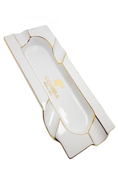 COHİBA Beyaz Seramik 4 Lü Orta Boy Puro Küllüğü Küllük Ka96by