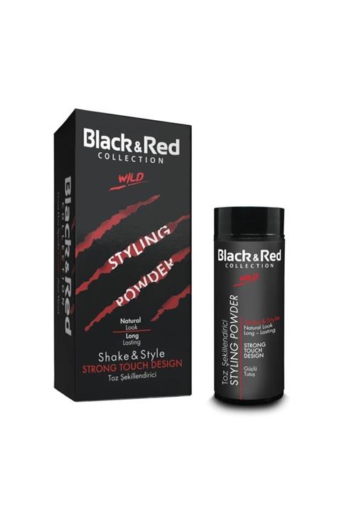 Black Red Wild Styling Powder Naturel Look Strong Touch Design Toz Pudra 20g