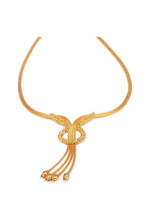 Cebeci 22 Ayar Düğüm Sarkıntılı Kolye