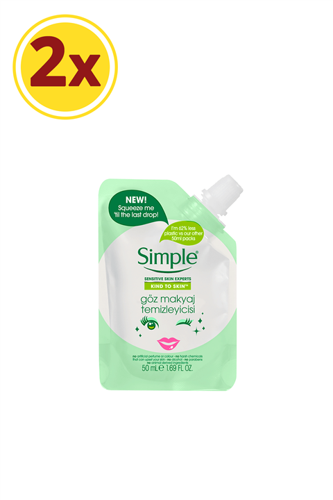 Simple Kind To Skin Mini Göz Makyaj Temizleyicisi 50 Ml X2