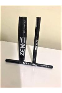 Farmasi Zen Maskara-artliner Eyeliner-express Göz Kalemi Siyah Makyaj Seti