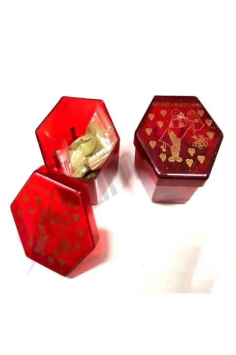 Halay Kına Altıgen Plastik Kutu Hediyelik Kına 24'lü