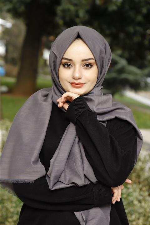 Eflatun Kadın Füme Ağaç Kabuğu Şal