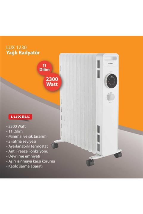 Luxell - Lux-1230 11 Dilim Beyaz Radyatör 2300w