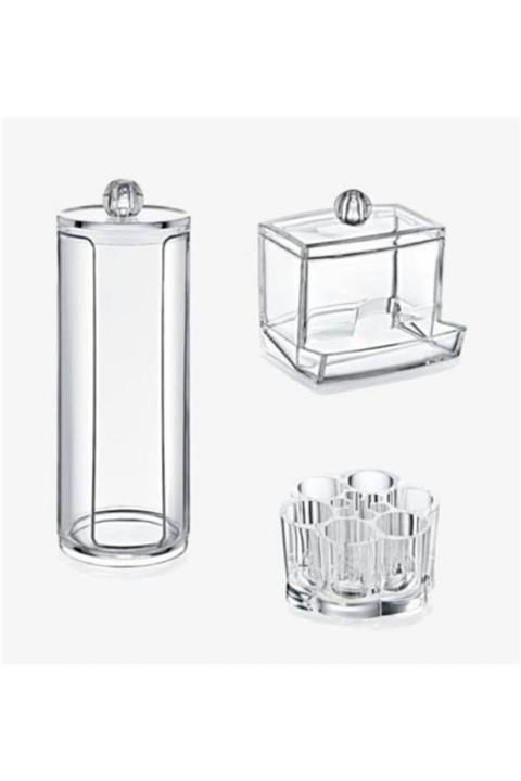 easyso Meleni Home 3'lü Kozmetik Makyaj Organizer Düzenleyici Set