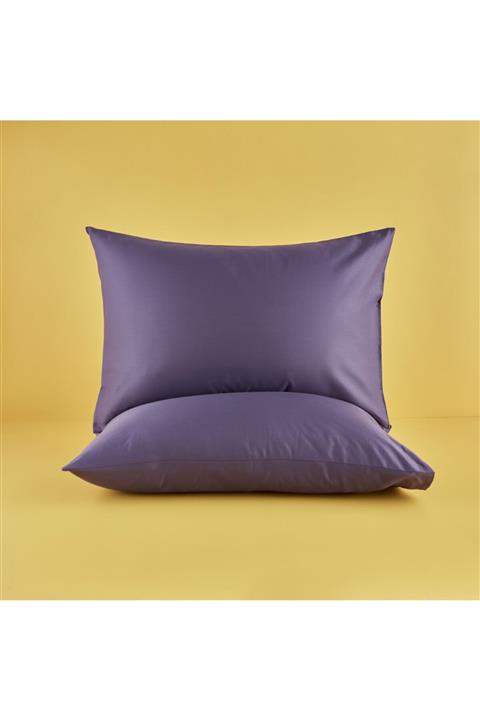 Bella Maison Mor Pamuk Saten Yastık Kılıfı 50x70 cm 2 Adet