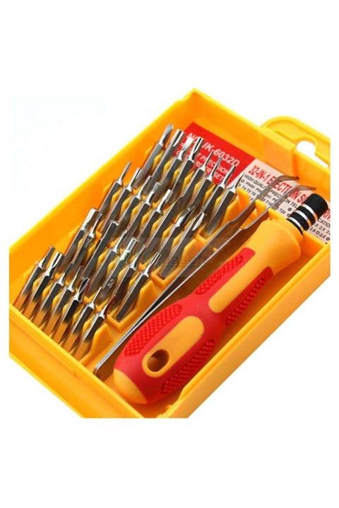 QNİAY 32 Parça Çok Amaçlı Saatçi Tornavida Seti Cep Telefonu Tablet