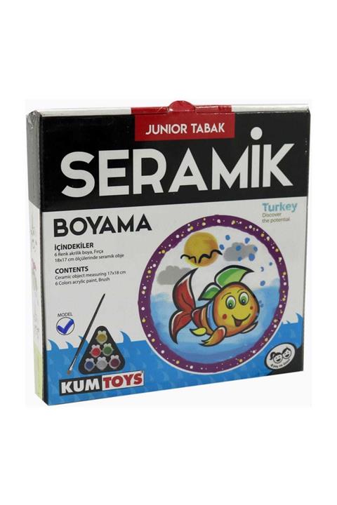 Kumtoys Seramik Boyama 18*18 Junior Tabak / Kedi